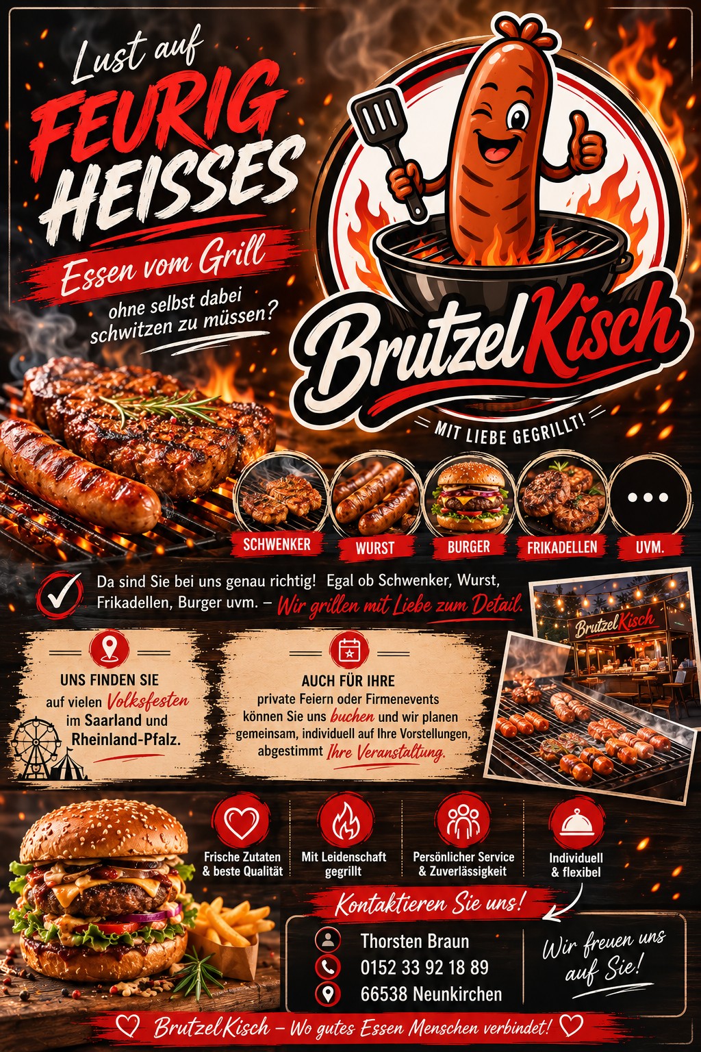 BrutzelKisch Flyer – Mit Liebe gegrillt